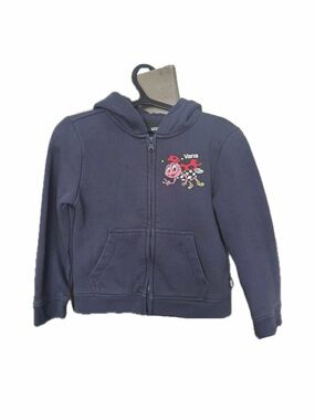 Vans Navy Kids Zip Hoodie with Colorful Bug Graphic